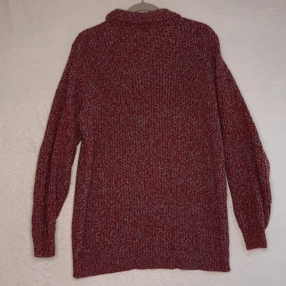 American Rag Sweater Women's‎ Large Red & Light Purple Oversized Comfy Winter